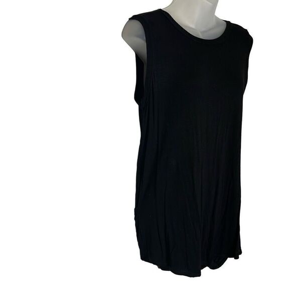 Michael Stars Open Back Tank Top Black One Size Fits All - Picture 2 of 6